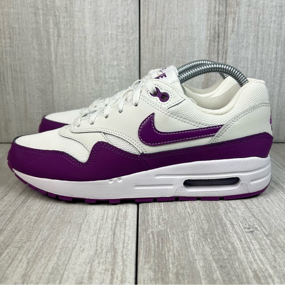 NEW Nike Air Max 1 Viotech Purple Summit White Sneaker Shoe Women’s Size 8.5 /7Y - Picture 3 of 10